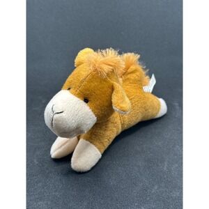 MindWare Plush Horse Stuffed Animal Laying‎ Down Pony Brown Toy